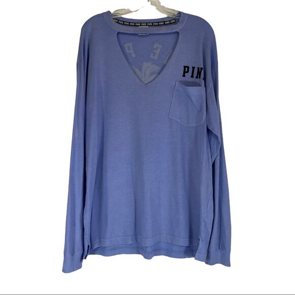 PINK Victoria Secret long sleeve tee size Large - Picture 1 of 14